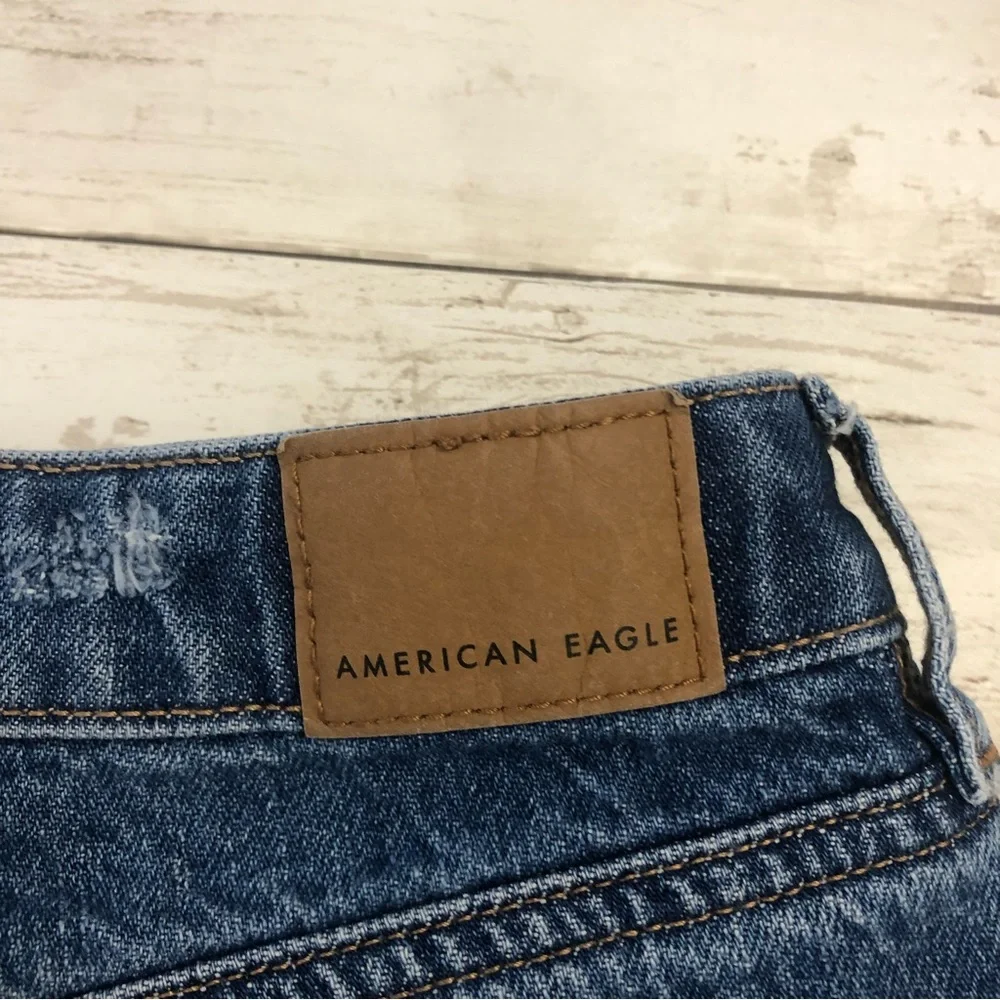 AMERICAN EAGLE Women’s Blue Ripped Short Size 4 - Picture 7 of 8